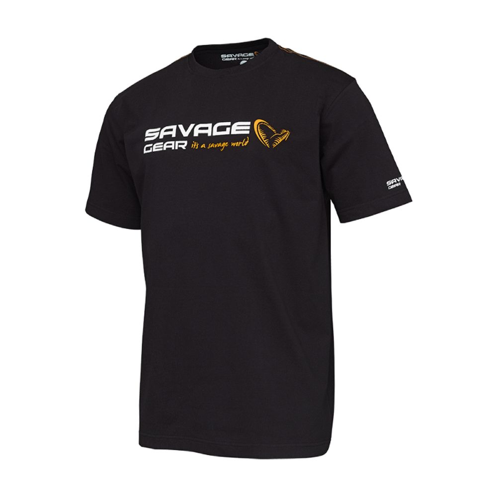 Savage Gear Triko Signature Logo T-shirt Black ink - XXL