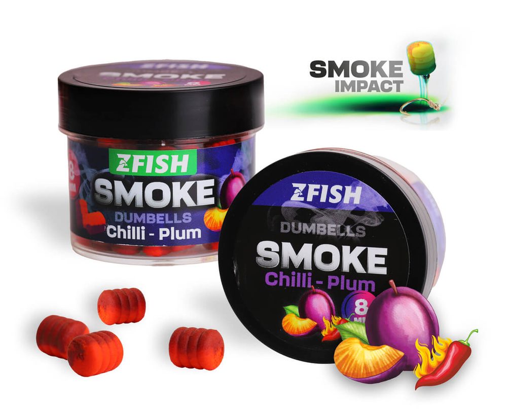 E-shop Zfish Smoke POP-UP Dumbells 8mm 20g - Chilli-Plum,Zfish Smoke POP-UP Dumbells 8mm 20g - Chilli-Plum