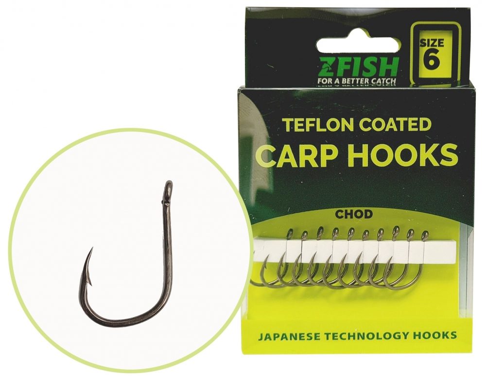E-shop Zfish Teflonové Háčky Chod - vel.8,Zfish Teflonové Háčky Chod - vel.8