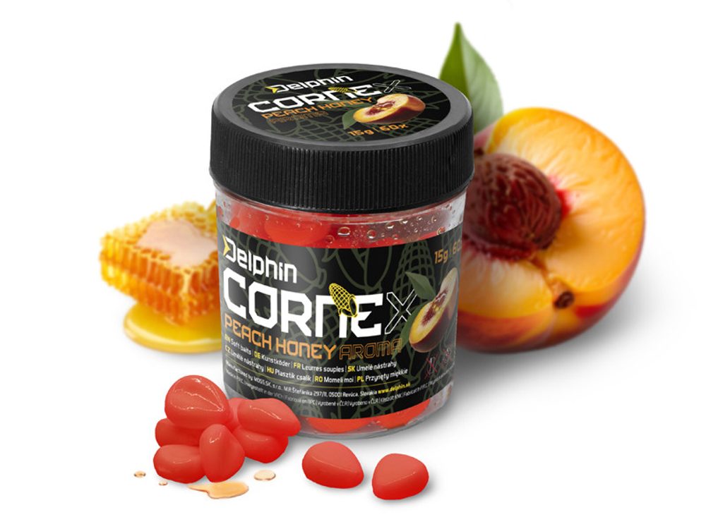E-shop Delphin Umělá nástraha CorneX Pop Up 60ks - Medová Broskev,Delphin Umělá nástraha CorneX Pop Up 60ks - Medová Broskev