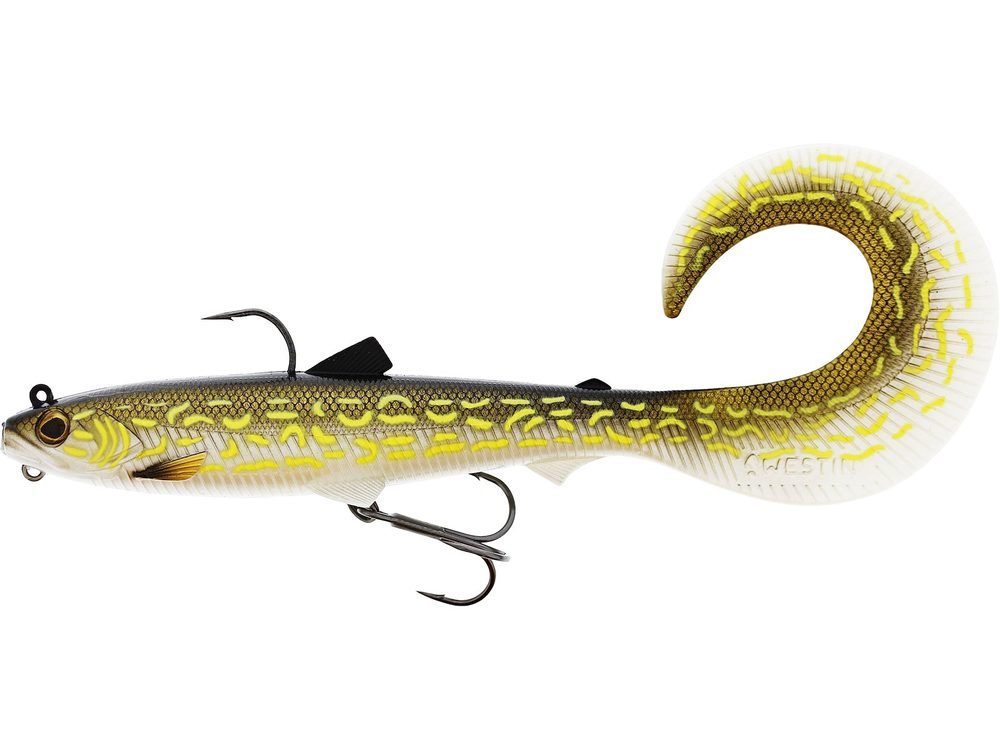 E-shop Westin Gumová nástraha Bullteez Curltail R2F Sinking Natural Pike - 16cm 35g,Westin Gumová nástraha Bullteez Curltail R2F Sinking Natural Pike - 16cm
