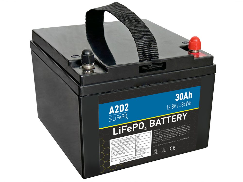 E-shop A2D2 Baterie LiFePO4 12,8V 30Ah M6,A2D2 Baterie LiFePO4 12,8V 30Ah M6
