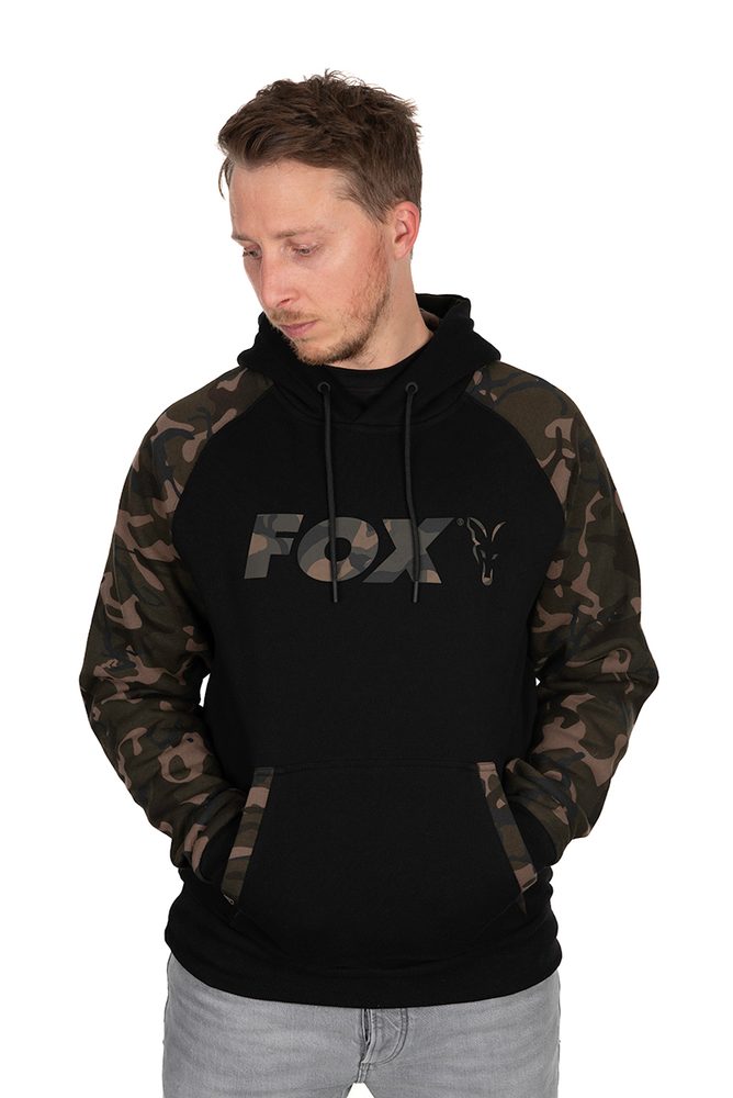 Fotografie Fox Mikina Black / Camo Raglan Hoodie - M