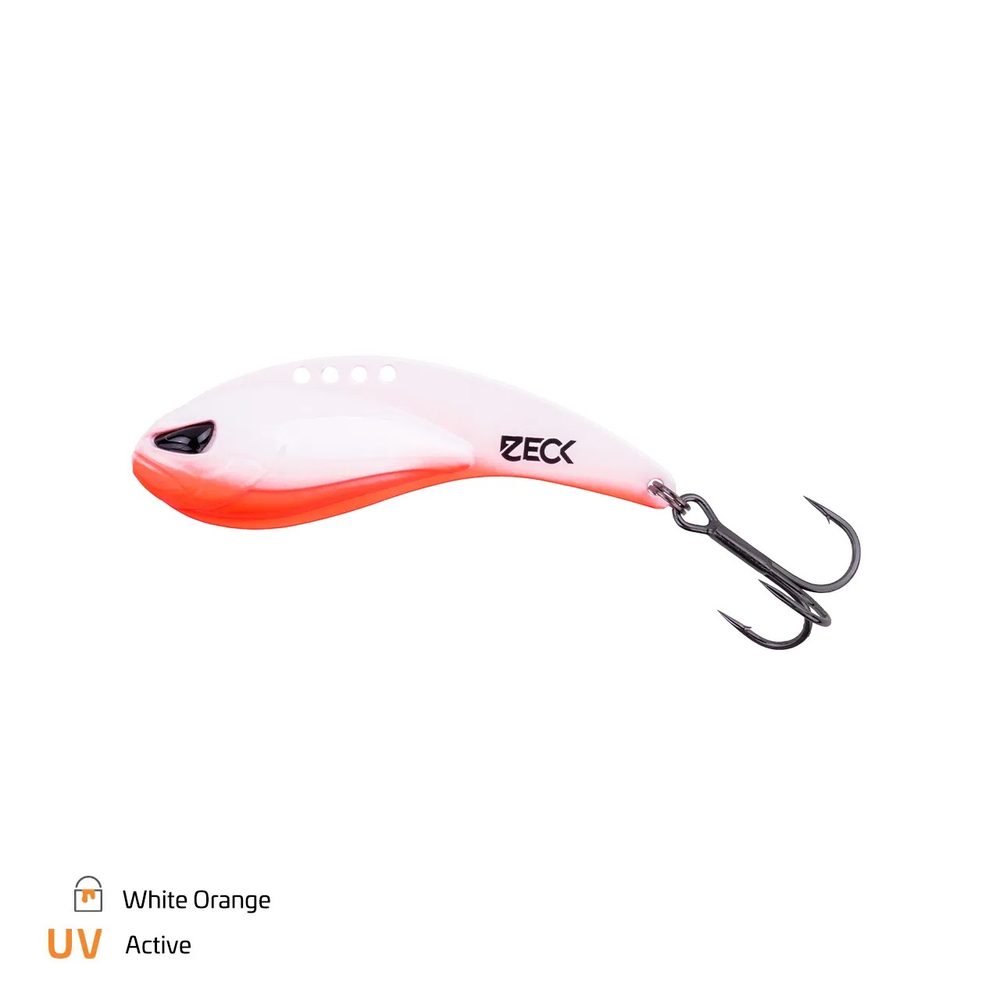 E-shop Zeck Cikáda Blade Shaker 4,5cm 10g - White Orange,Zeck Cikáda Blade Shaker 4,5cm 10g - White Orange