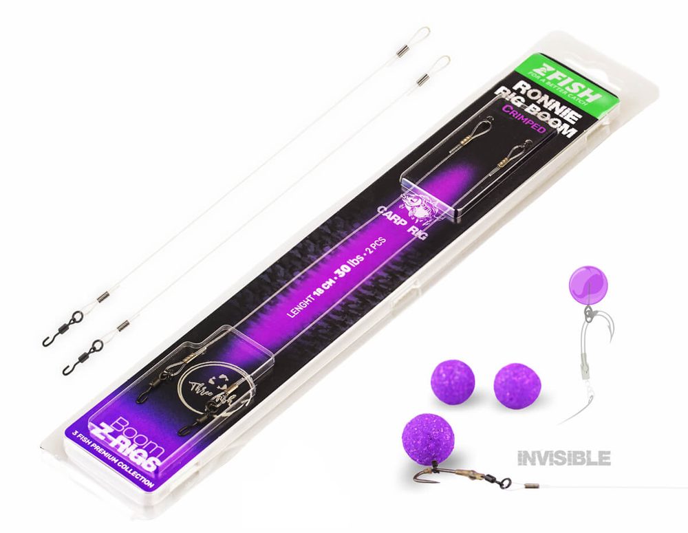 Zfish Krimpovaný Návazec Ronnie Rig Boom 18cm 30lbs,Zfish Krimpovaný Návazec Ronnie Rig Boom 18cm 30lbs