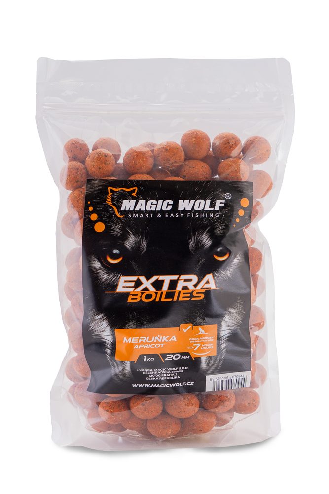 E-shop Magic Wolf Boilies Extra 1kg - Meruňka 24mm,Magic Wolf Boilies Extra 1kg - Meruňka 24mm