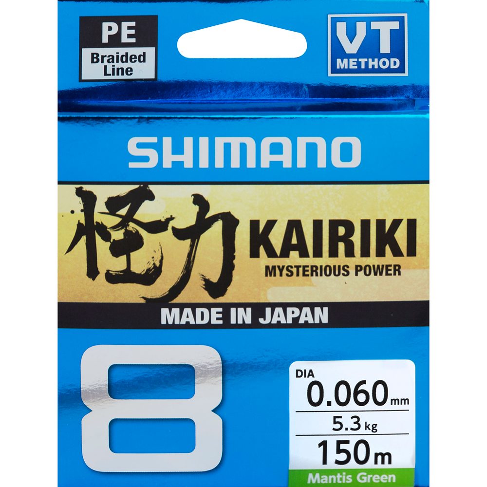 Shimano Šňůra Kairiki 8 Mantis Green 150m - 0,16mm 150m