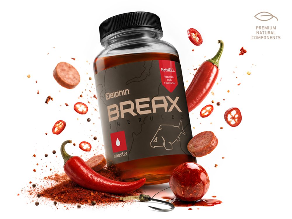 Delphin Booster BreaX/HotHELL Robin Red-Chilli-Fr.Klobása 250ml