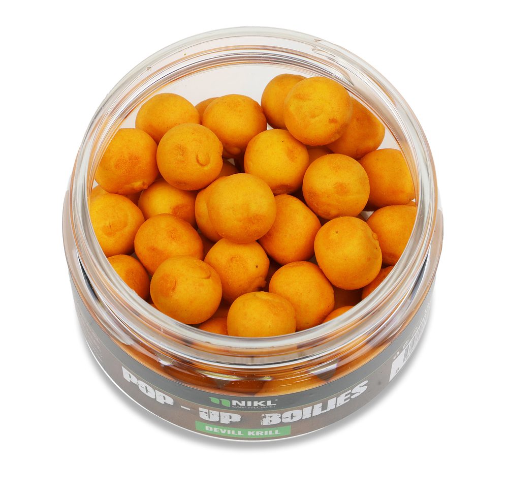 E-shop Nikl Plovoucí boilies 10mm 20g - Devill Krill - žlutá,Nikl Plovoucí boilies 10mm 20g - Devill Krill - žlutá