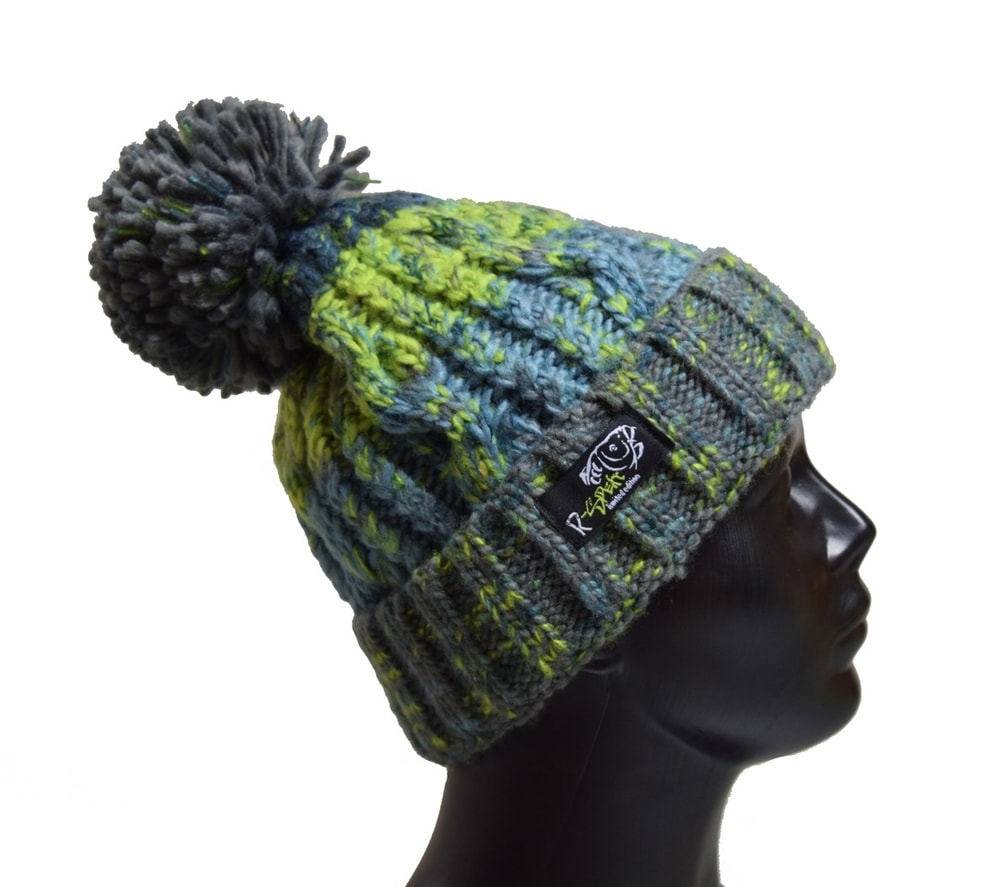 E-shop R-Spekt Kulich MAXI PomPom beanie šedozelený,R-Spekt Kulich MAXI PomPom beanie šedozelený