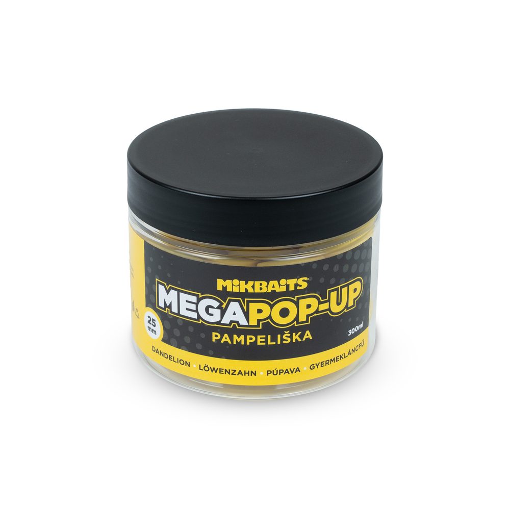 E-shop Mikbaits Plovoucí boilies Mega fluo pop-up 300ml - Pampeliška,Mikbaits Plovoucí boilies Mega fluo pop-up 300ml - Pampeliška