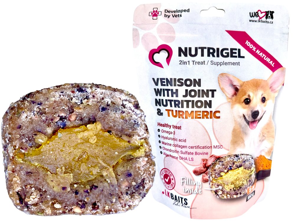 LK Baits Pet Pamlsek Nutrigel Dog Divočina s kloubní výživou a kurkumou,LK Baits Pet Pamlsek Nutrigel Dog Divočina s kloubní výživou a kurkumou