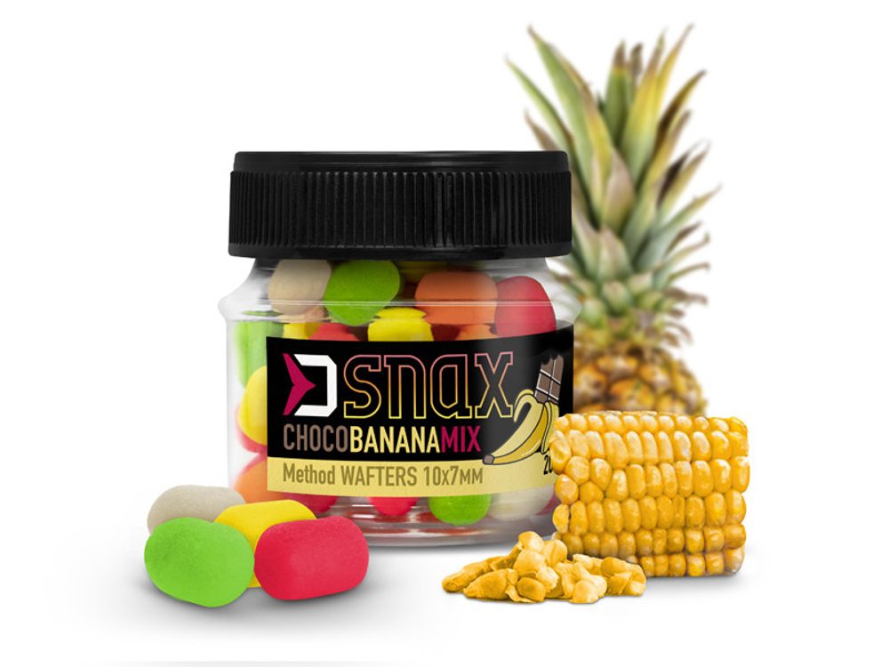 Delphin Nástraha Dumbells Mix D Snax Waft 10x7mm 20g - Kukuřice - Ananas