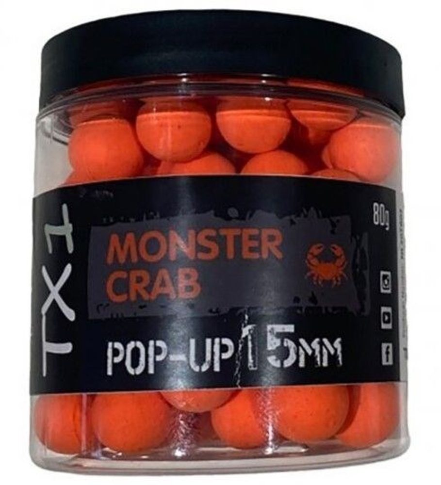 Shimano Boilies TX1 Pop Up Monster Crab Orange - 15mm  80g,Shimano Boilies TX1 Pop Up Monster Crab Orange - 15mm  80g