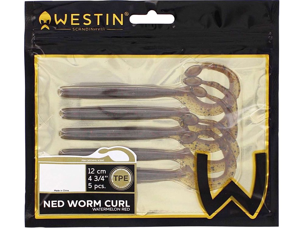 Westin Umělá nástraha červ Ned Worm Curl UV Craw - 12cm / 3g / 5ks