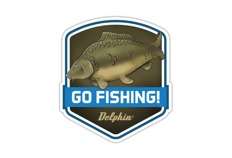 Delphin Nálepka GO FISHING! | Samolepky | Chyť a pusť