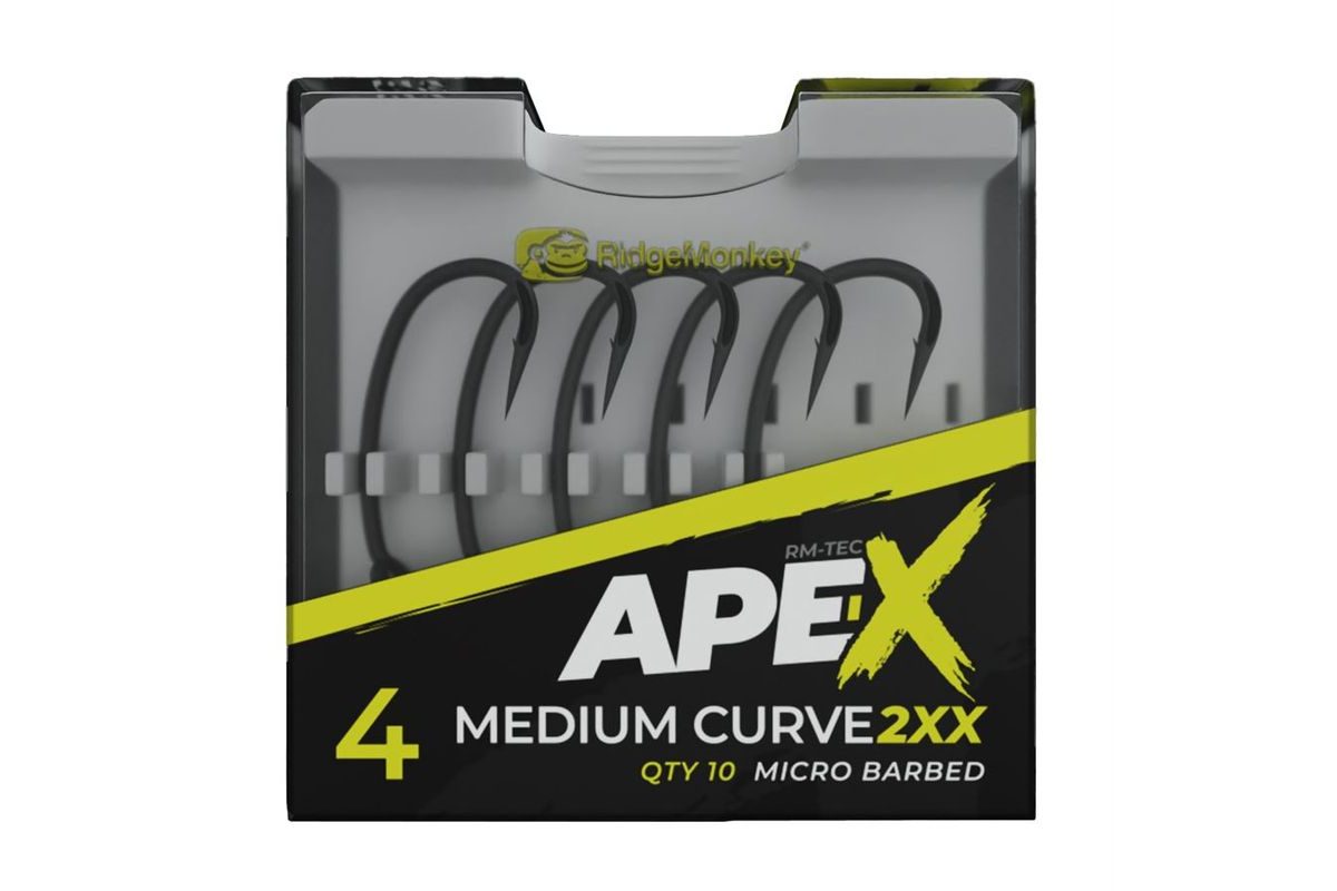 RidgeMonkey Háčiky Ape-X Medium Curve 2XX Barbed 10ks