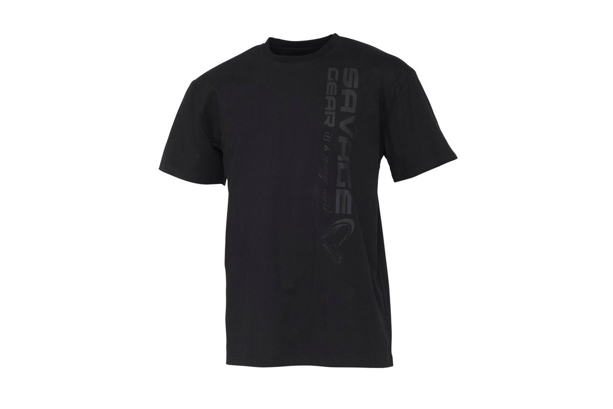 Savage Gear Triko Vertical Logo Tee Black