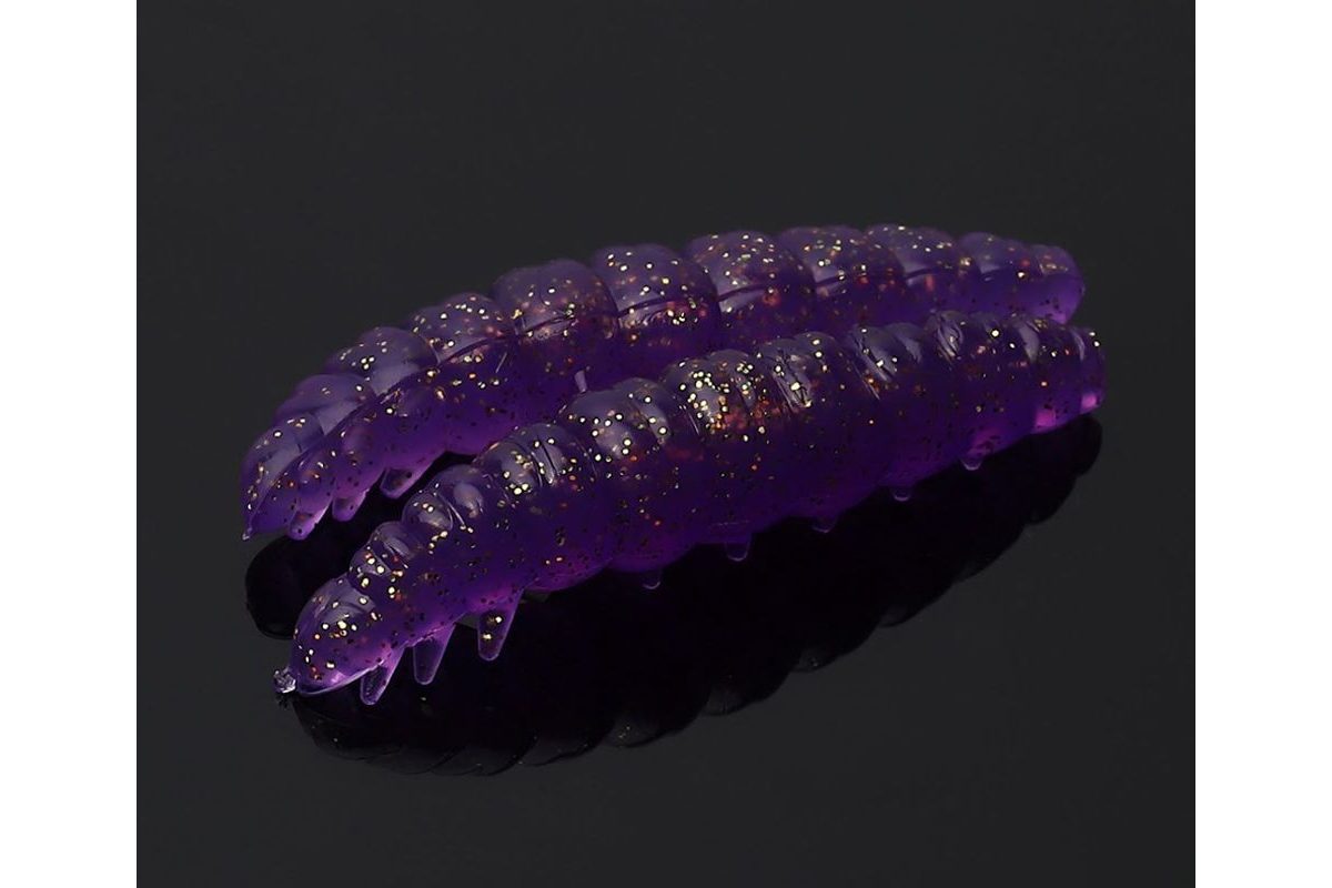 Libra Lures Larva Purple with glitter