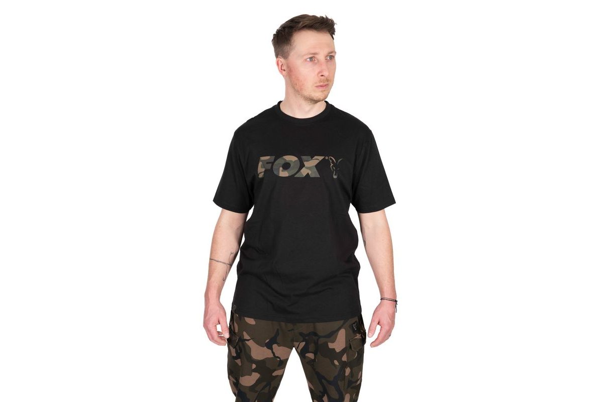 Fox Tričko Black / Camo Logo T-Shirt