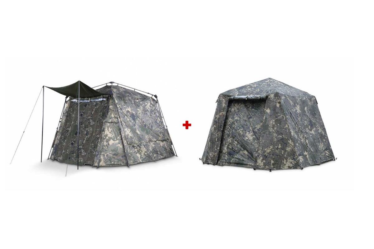 Nash Bivak Bank Life Blockhouse Camo Pro + Zimní přehoz
