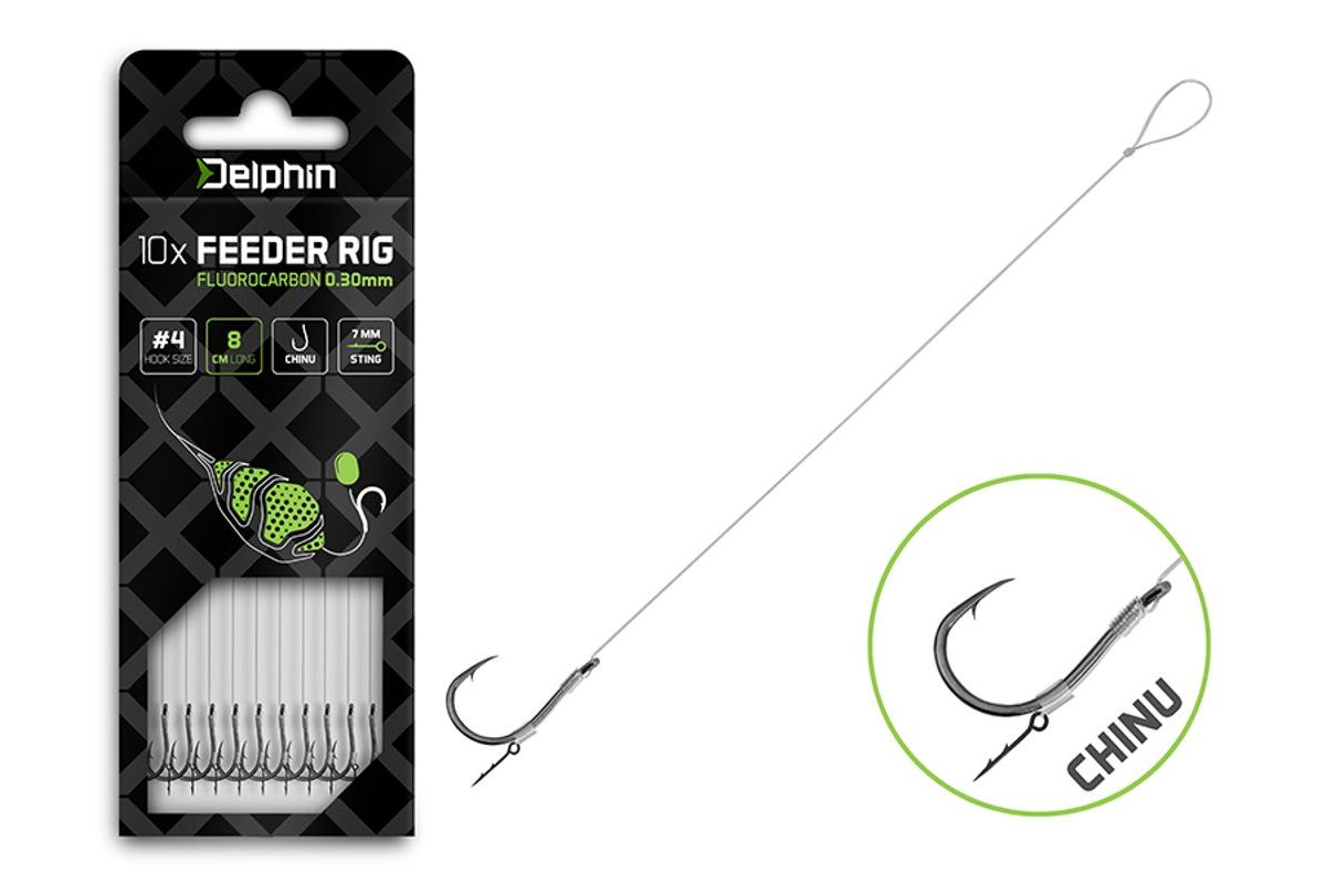 Delphin Feederový návazec Fluoro Sting - Chinu 10ks
