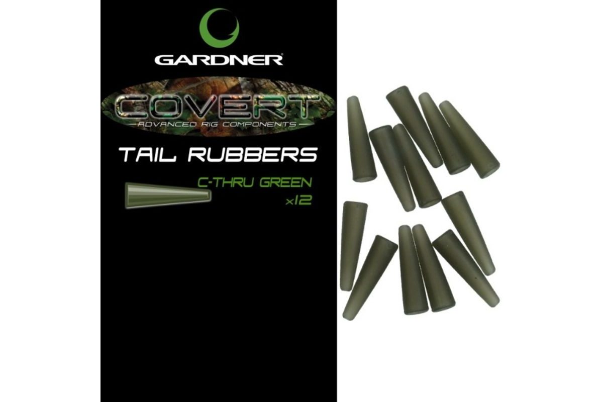 Gardner Převleky COVERT TAIL RUBBERS C-THRU zelená 12ks