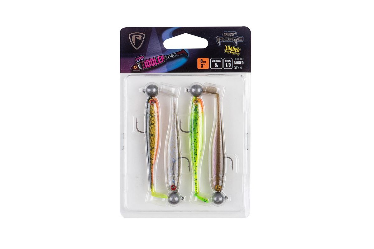 Fox Rage Gumová Nástraha Mini Tiddler Mixed Colour Pack Loaded 8cm 4ks