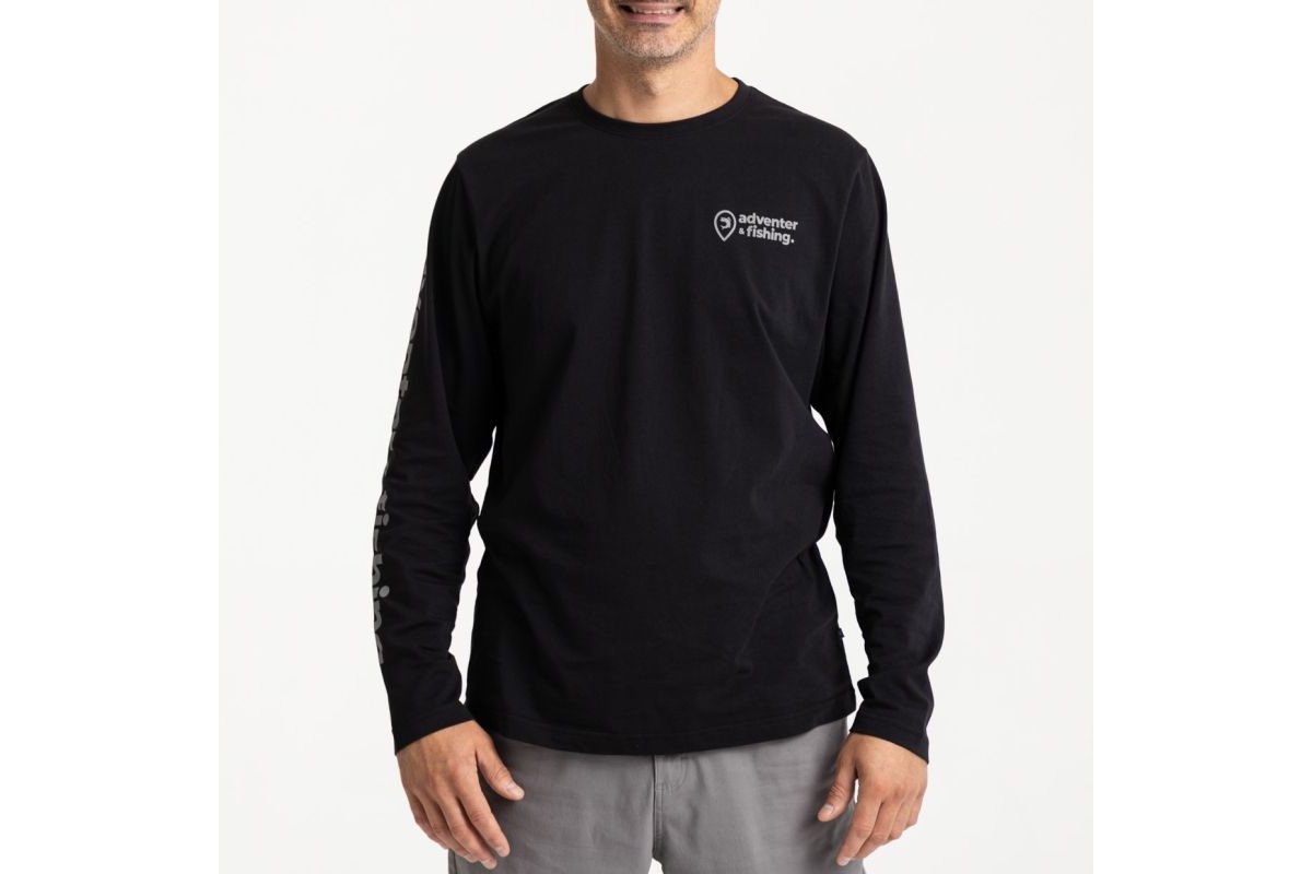 Adventer & fishing Tričko dlhý rukáv Black