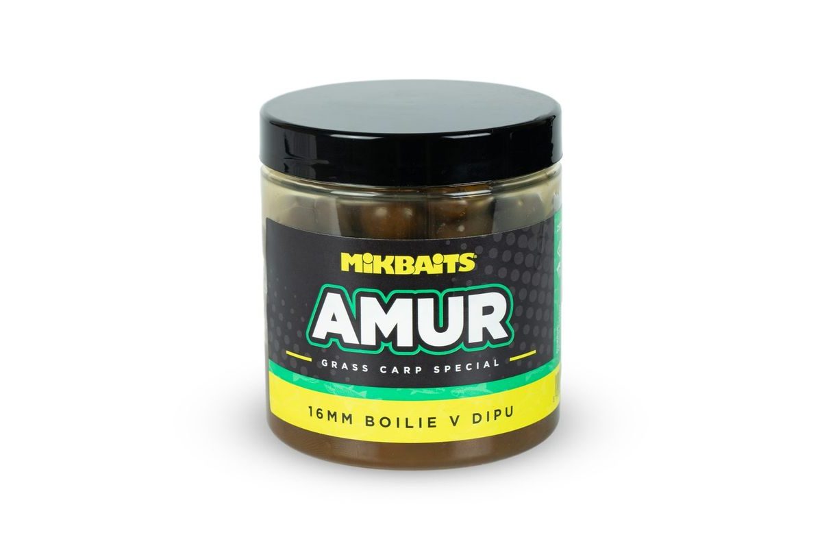 Mikbaits Boilie v dipu Amur range 250ml