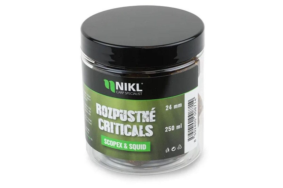 Nikl Rozpustné Criticals boilie Scopex & Squid 250ml