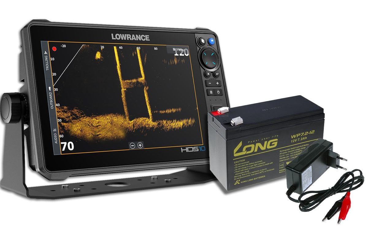 Lowrance Echolot HDS PRO 10 se sondou Active Imaging HD + baterie + nabíječka ZDARMA