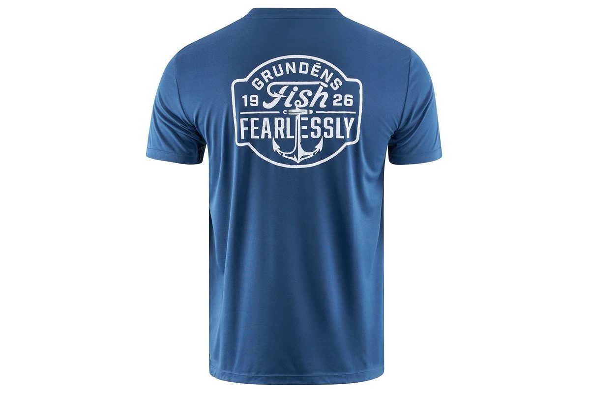 Grundéns UV Triko Fish Fearlessly SS Tech Tee Blue Abyss