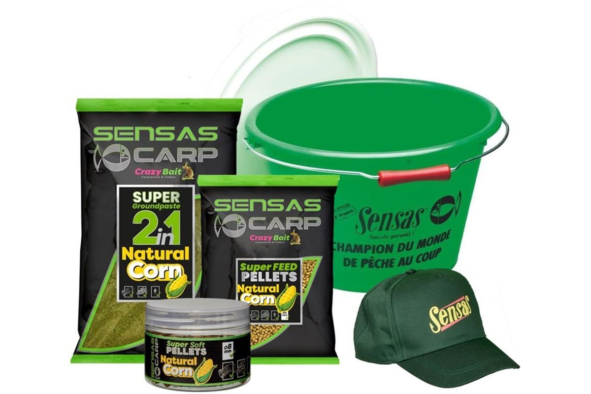 Sensas Akční kbelík Carp Paste Pellets Corn