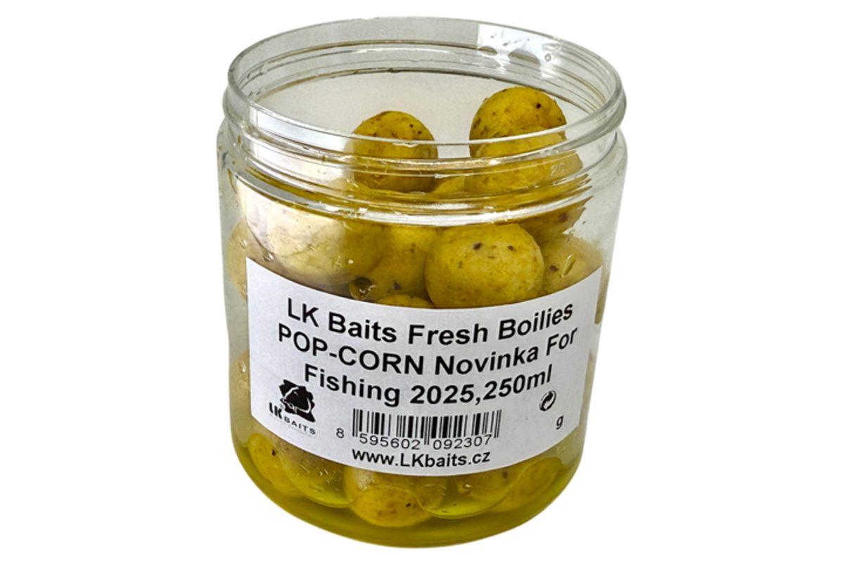 LK Baits Fresh Boilies Popcorn 250ml
