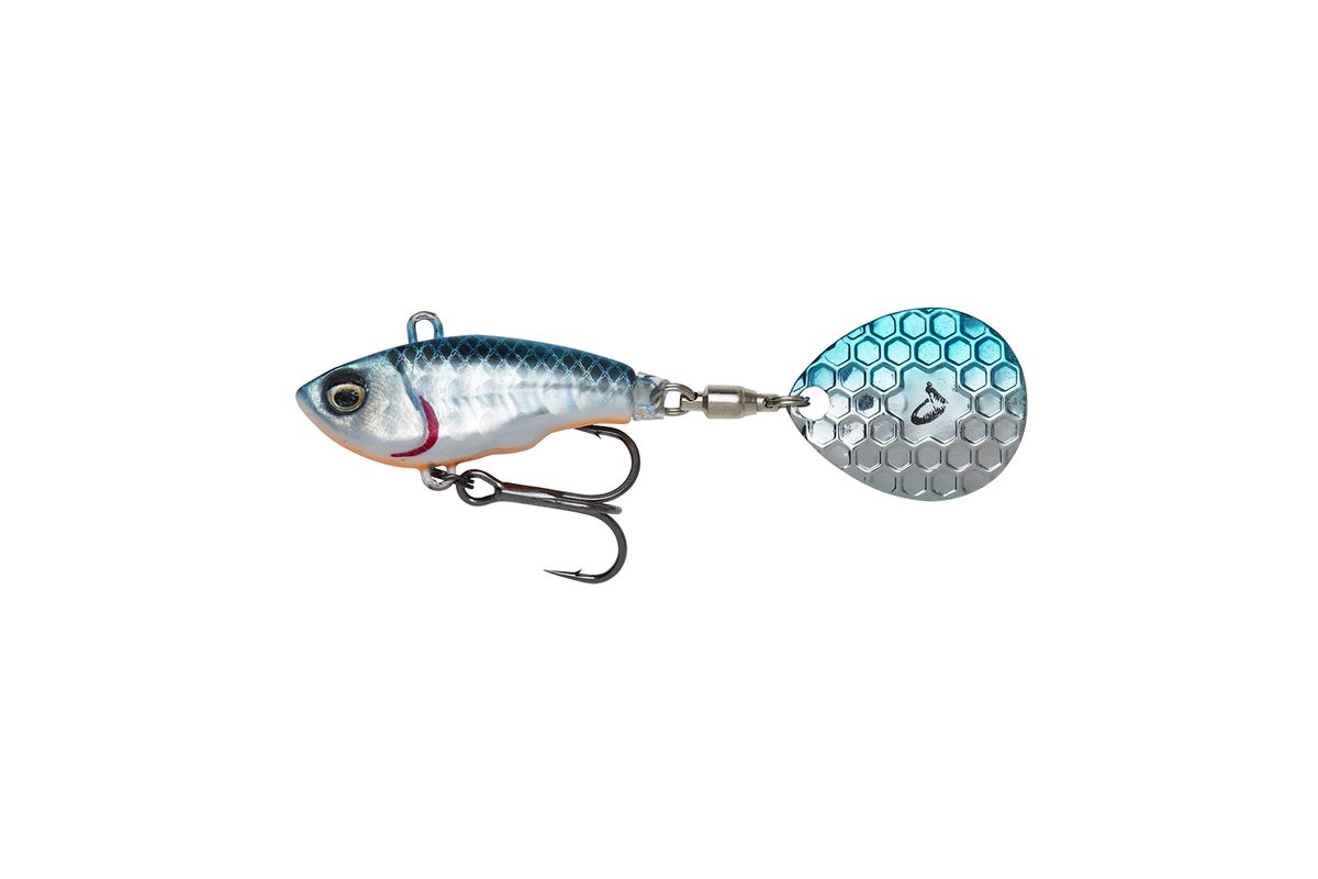 Savage Gear Tail Spinner Fat Tail Spin Sinking Blue Silver