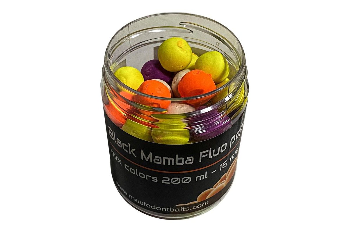 Mastodont Baits Fluo Pop-Up Boilies mix colors 16mm 200ml