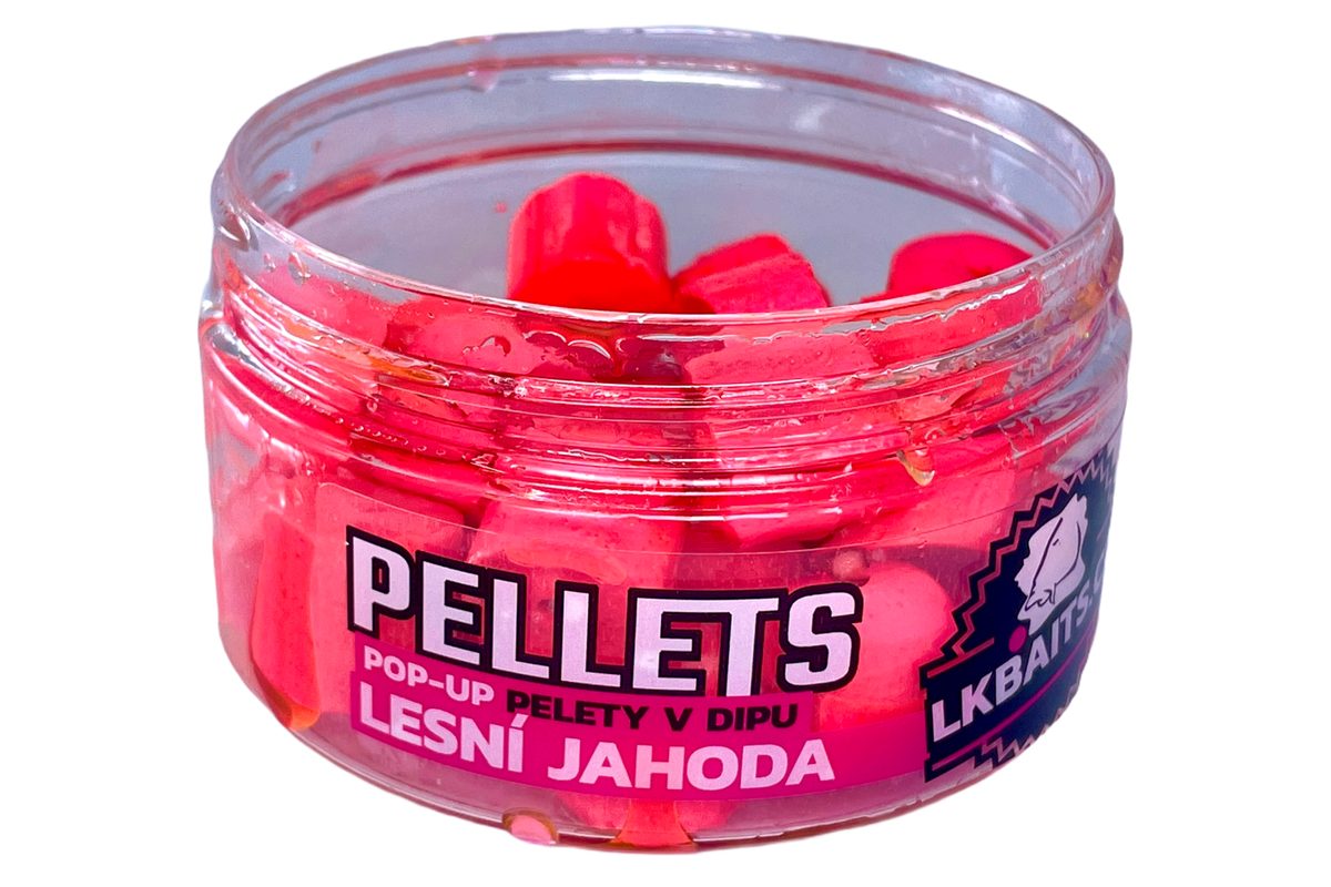 LK Baits Pop-up Pelety v dipu Lesní Jahoda 40g