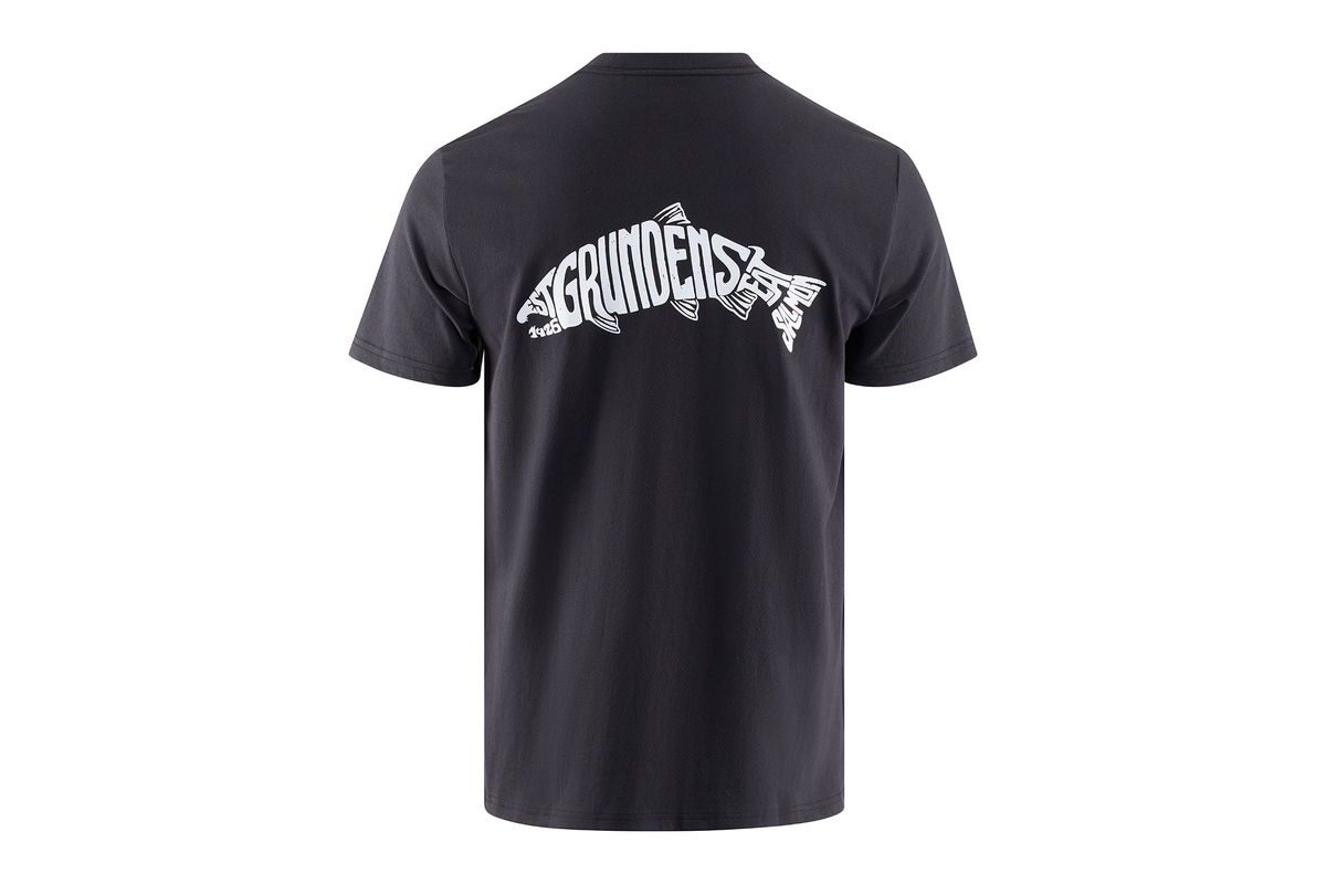 Grundéns Triko Eat Your Words HD Pocket Tee Black Salmon Graphic