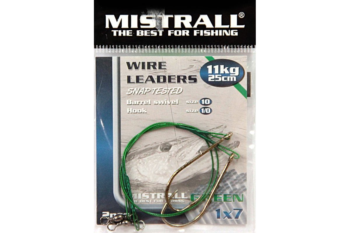 Mistrall Ocelové lanko Návazec s jednoháčkem 2ks