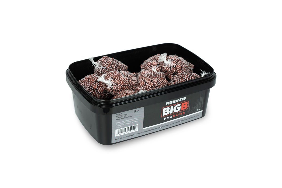 Mikbaits PVA Bomb Broskyňa&Čierne korenie 15ks