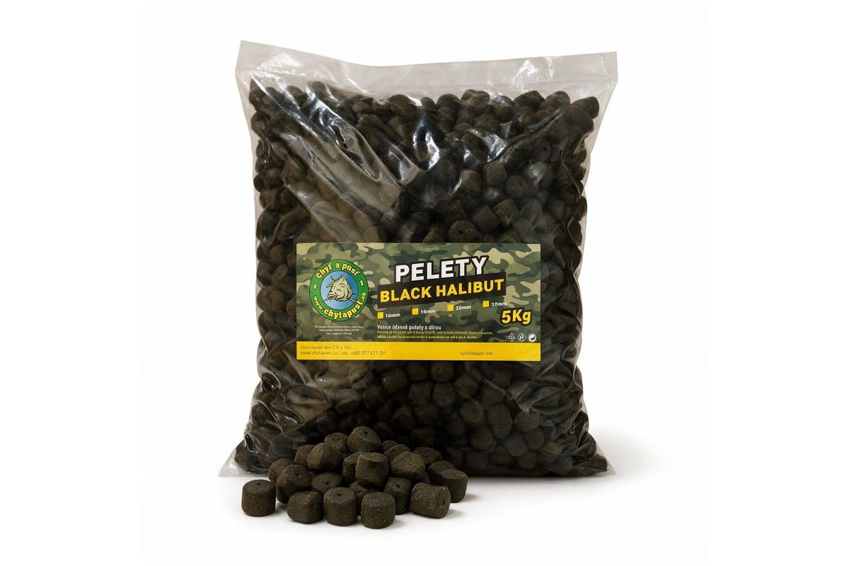 Chyť a pusť Pelety BLACK halibut 5kg