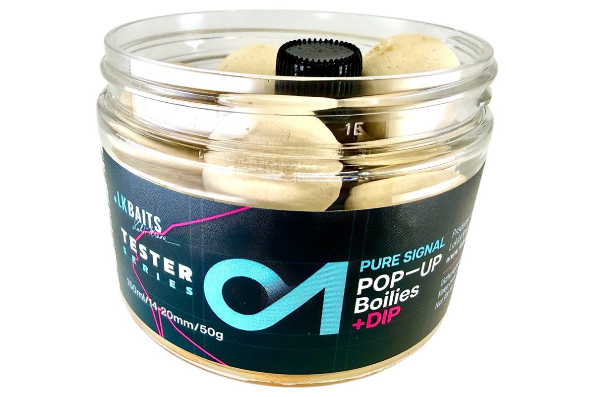 LK Baits Pop-up Boilies Tester Series_01 Pure Signal White 14-20mm 150ml