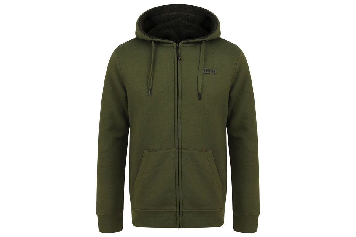 Navitas Mikina Sherpa Zip Hoody Green