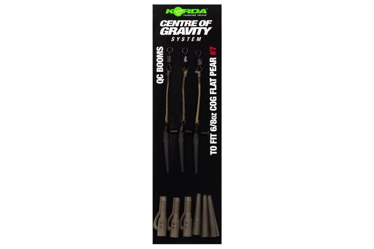 Korda Montáž Centre Of Gravity Boom QC Flat Pear 3 ks
