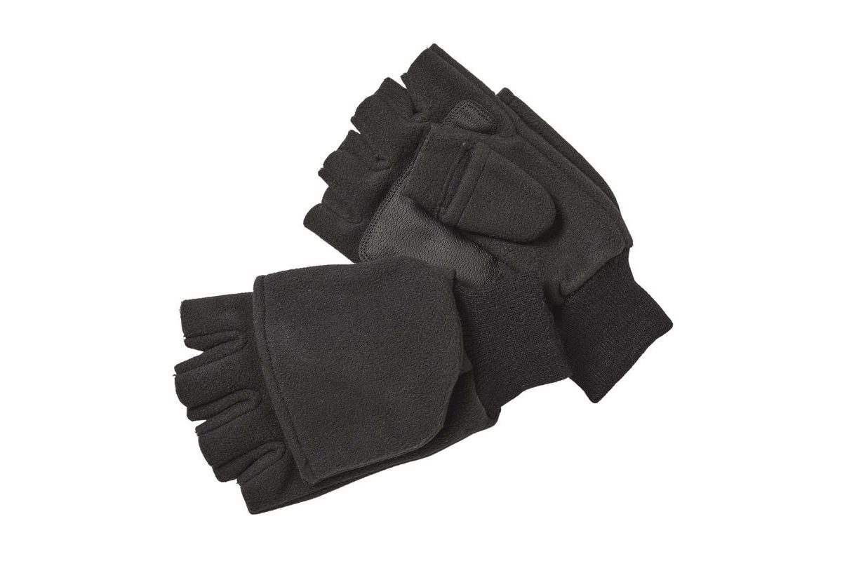 Kinetic Rukavice Wind Stop Fold Over Mitt Black