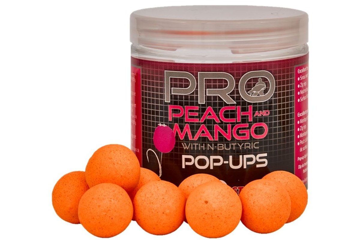 Starbaits Plovoucí boilies Pop Up Pro Peach & Mango 50g