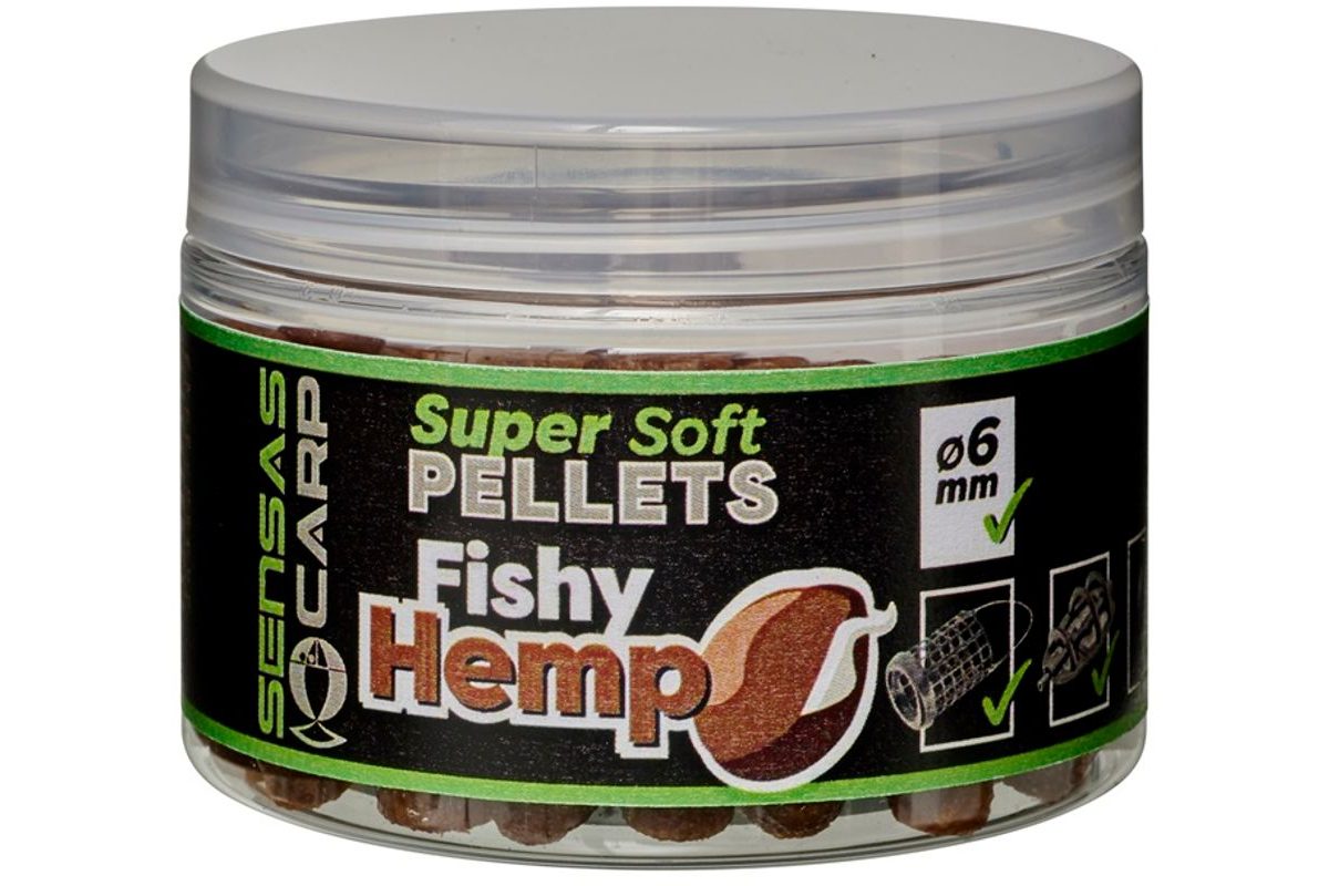 Sensas Pelety Super Soft Fishy Hemp 60g