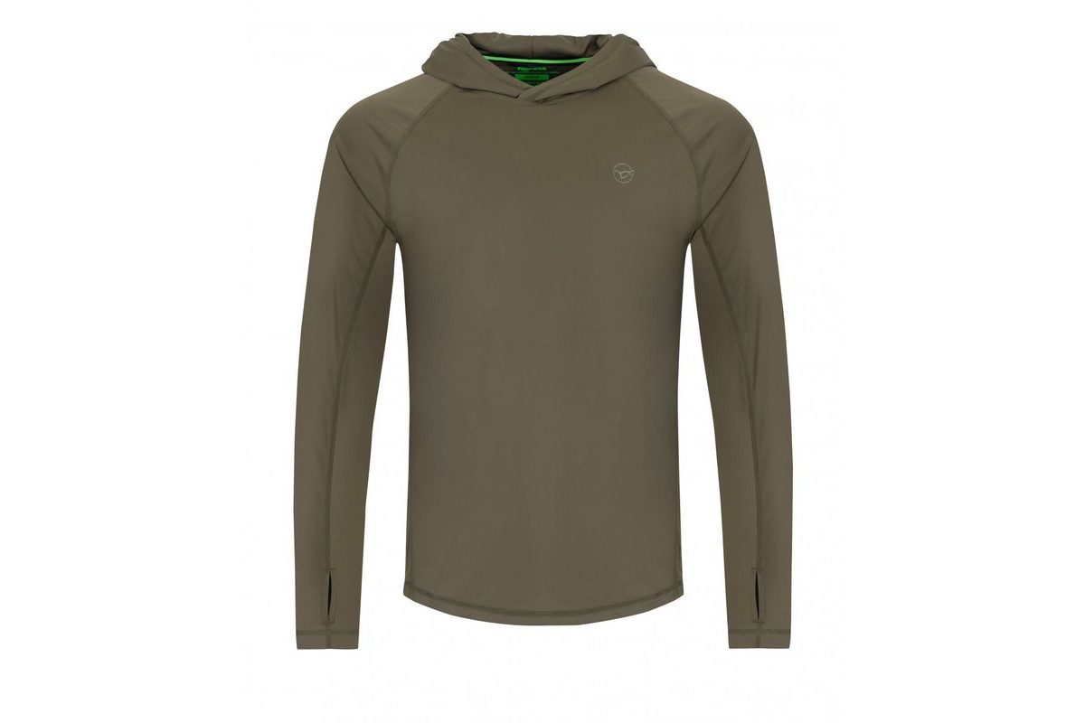 Korda UV triko UPF Hooded Top Dark Khaki