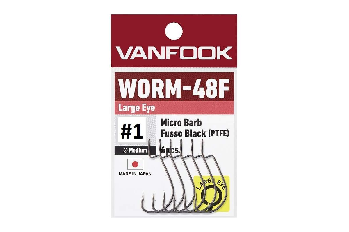 Vanfook Offsetové háčky Worm 48F Big Eye 6ks